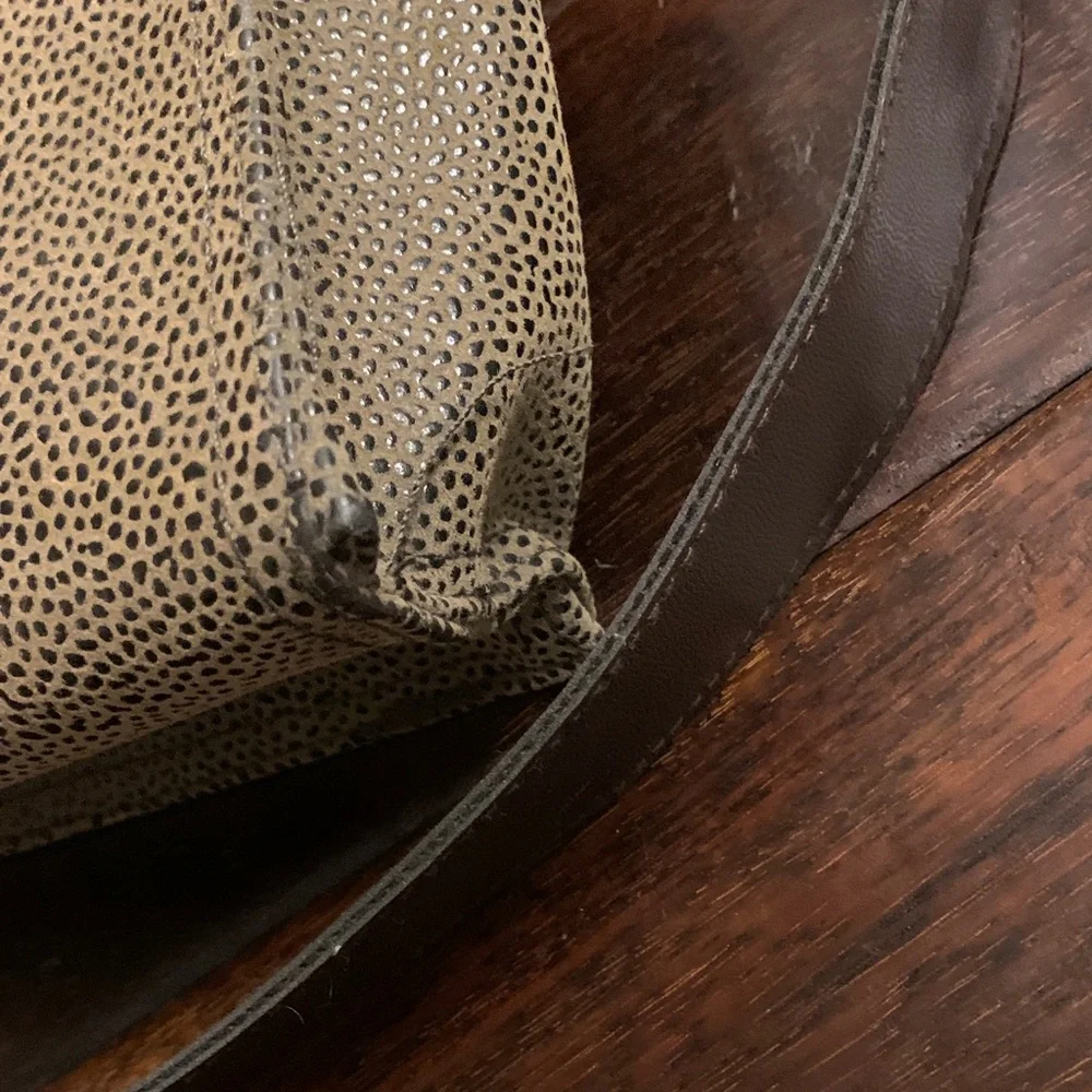 Smith & Hawken Olive and Dark Brown Leather Insulated Double Wine Bag Vintage